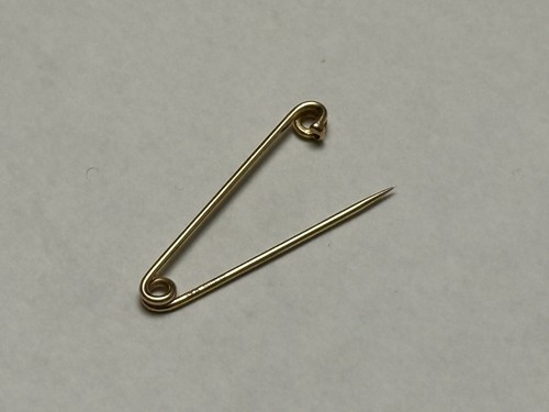 VINTAGE TIFFANY & CO Stunning SAFETY PIN 14KT Solid YELLOW GOLD - 1 & 3/4” LONG - Picture 3 of 6
