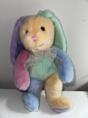 Bestever Spring Mist Rainbow Pastel Patchwork Bunny Stuffed Animal Plush 12 