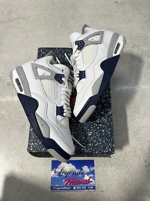Nike Air Jordan 4 Retro ホワイト/ブルー Amazon.com | NIKE Air Jordan 4 Retro Mens Size-7, Off White