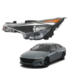 For Hyundai Elantra 2021-22 Headlight Driver/Left Side w/LED DRL Single Halogen