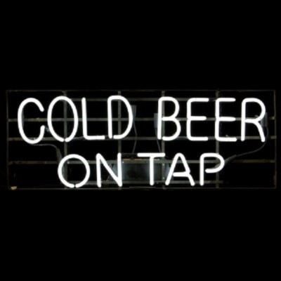 Cold Beer On Tap Neon Light Sign 17'' Lamp Bar Handmade Glass Display UX