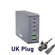 220W Multi USB C Charger QC 3.0 Type C PD 100W Fast Charging Station For iPhone