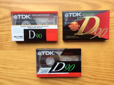 3 x TDK D 90 new TOP cassette LeerKassette tape germany collector neu type I 1