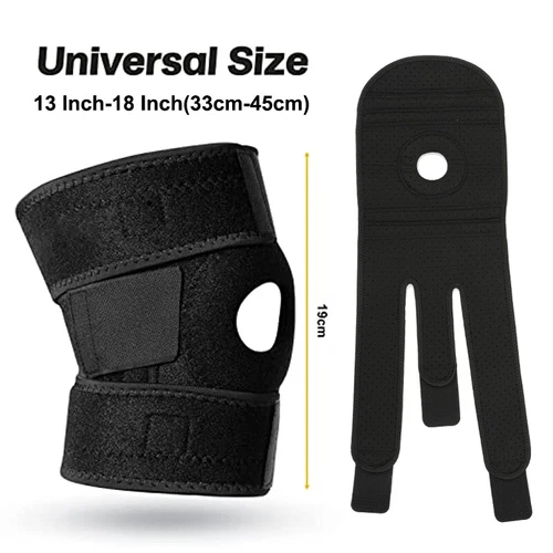 Knee Brace Compression Sleeve Joint Support Open Patella Stabilizer Wrap Straps - Picture 17 of 32