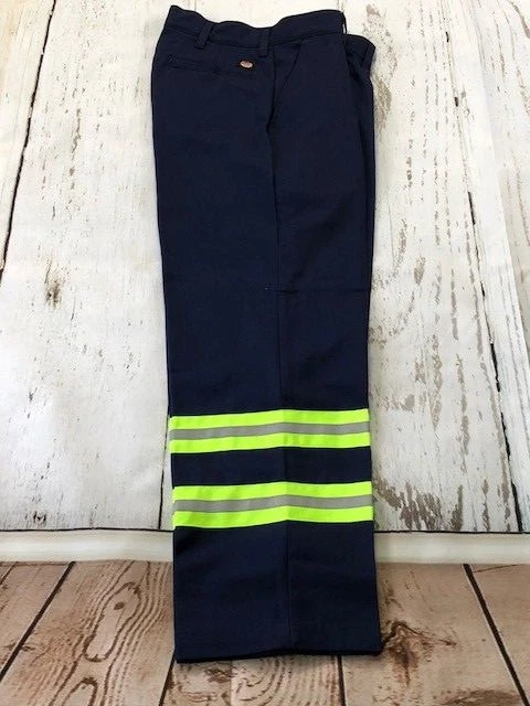 New Red Kap Reflective Pants Hi Vis Safety Towing Navy Work Uniform PC20NV