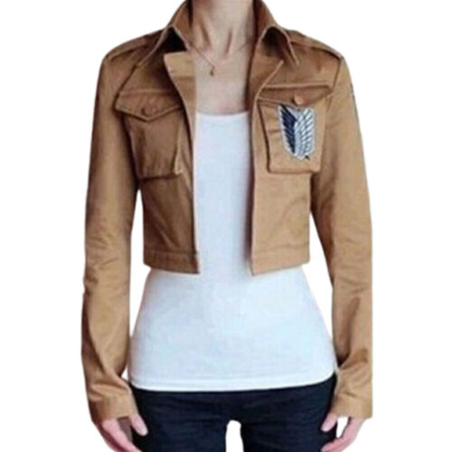 Anime Mikasa Ackerman Cosplay Jackets Coats Scouting Legion Halloween-↑ - Picture 1 of 10