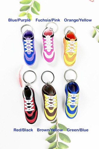 Mini llavero de silicona para zapatillas, zapatos de 2 tonos, llaveros deportivos - Imagen 8 de 10