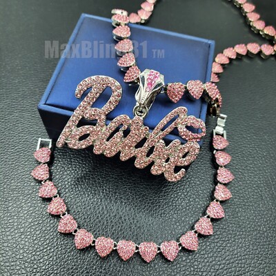 Women Silver Plated Pink Barbie 20