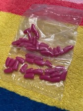 2 x Packs Glue On Plastic Cat Claw Covers Purple XS