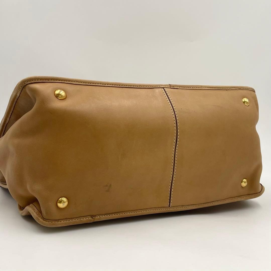 PRADA Triangle Logo Business Bag 2way All Leather Commuting thumbnail 6