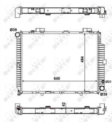 NRF 56139 radiator, engine cooling for Mercedes-Benz