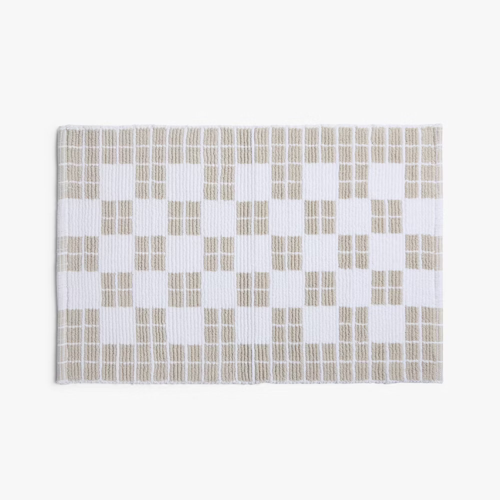 16x26 Cotton Tile Tub Mat Parchment - Parachute 6390₽