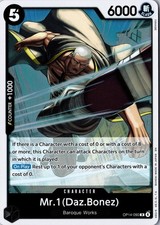 Mr.1(Daz.Bonez) OP14-090 Rare The Azure Sea's Seven One Piece Foil NM