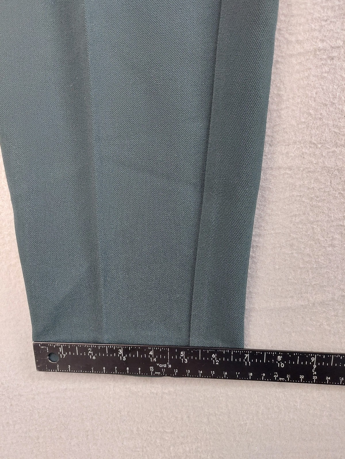 Mango Women Dress Pant 8 Green Button Fly Pleated Straight Leg Stretch Office thumbnail 11