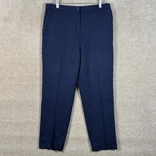 Pendleton Dress Pants Womens 14 Navy Blue Wool Straight Leg Trousers Office
