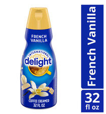 Int'l Delight French Vanilla Liquid Coffee Creamer 2 Pack 32 oz.1 Wooden Spoon