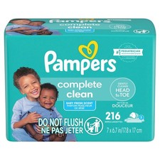 Pampers Baby Fresh Baby Wipes 3-Pack 216 Wipes Select for More Options .