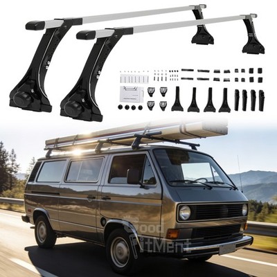 Für VW Transporter T3 Van 64'' Dachträger Querträger Regenrinne SquareBar Silber
