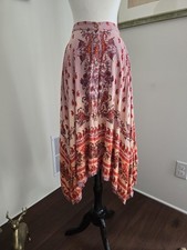 Vintage 2000s y2k Angie floral rayon skirt. Women's small 24" - 26" waist. Fall