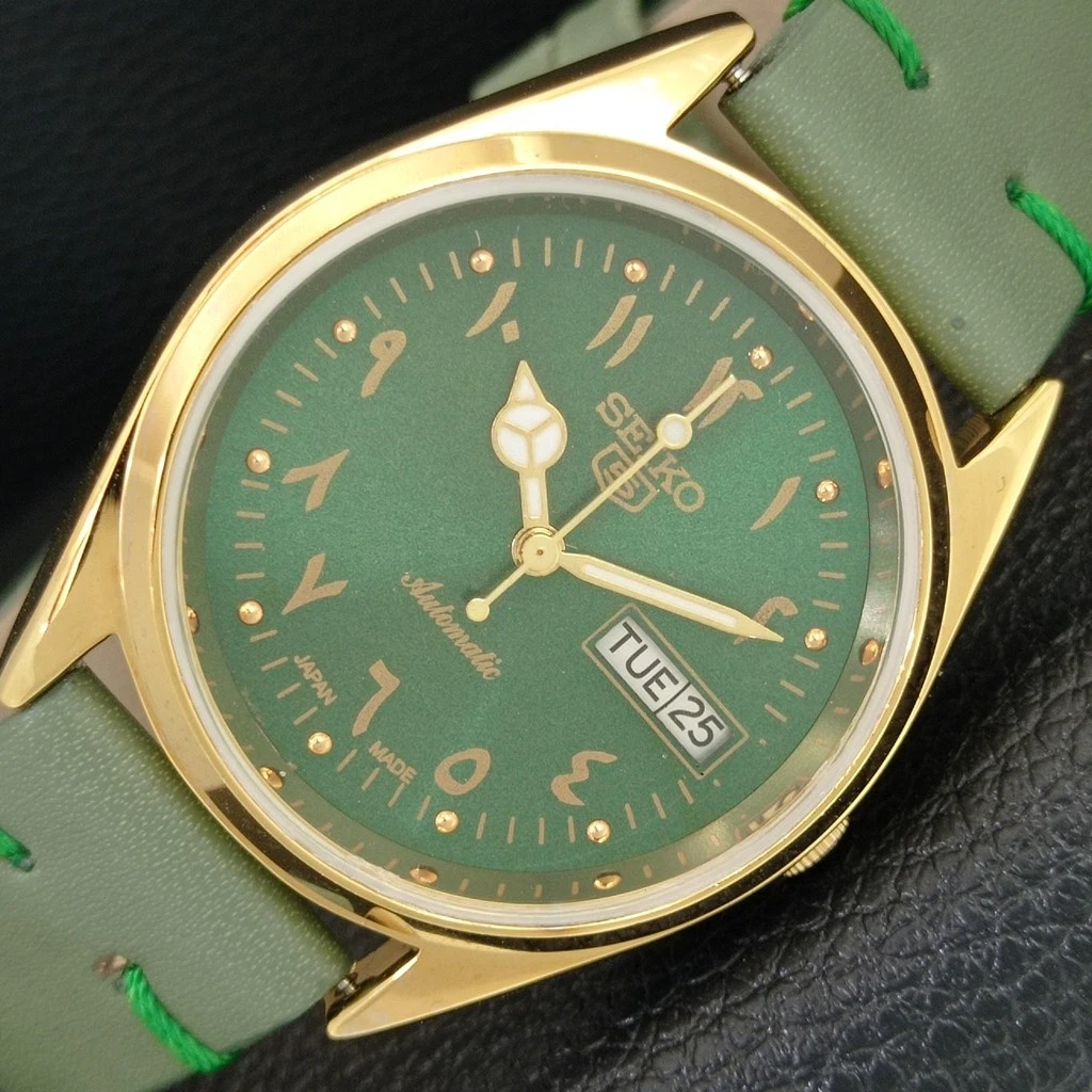 Seiko 5 Gold Plated Case Mechanical (Automatic) Wristwatches for