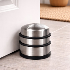 Stainless Steel Door Stopper Heavy Duty Round Door No Slip Rubber Stop 1kg