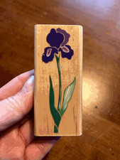 Stamp Rubber Stampede Posh Impressions Z286-E IRIS Spring Flower Perennial
