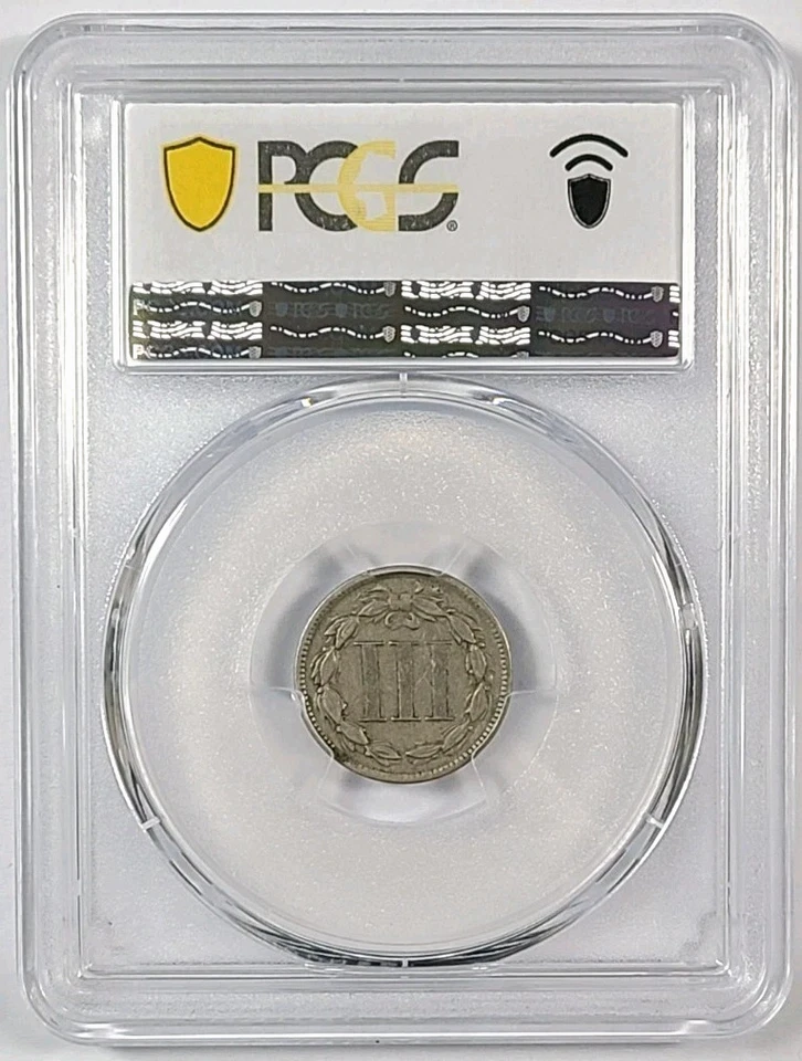 1887 3 Cent Nickel 3c PCGS VF30 - Image 2 of 2