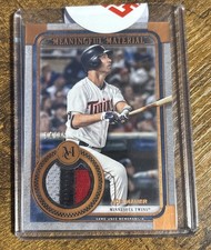 2019 Topps Museum Meaningful Material  Joe Mauer /35 3 Color Patch Game Used