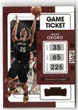 Isaac Okoro 2021-22 Panini Contenders Red Game Ticket Cleveland Cavaliers #96