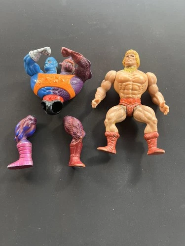 He-Man 1980s Lot Of 2 MOTU Masters Of The Universe Vintage Broken Legs Need Fix
