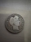 1911 VERY FINE BARBER DIME
