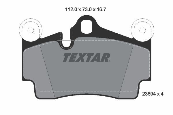 Textar Bremsbelagsatz, Scheibenbremse 2369402 FüR Audi Porsche VW-image