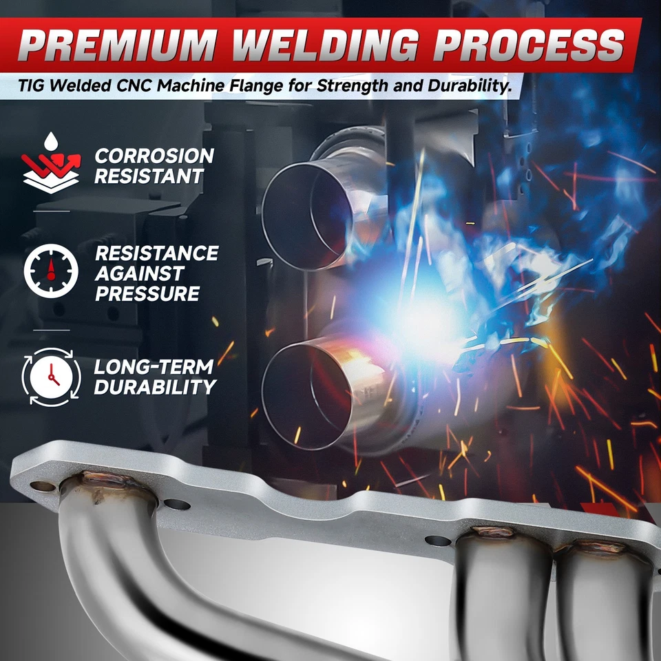 Colector de cabezal de escape de acero inoxidable para camioneta Chevy GMC 1988-1995 C/K/R/V de 5,0 L 5,7 L Foto 4 de 4