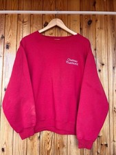 90s VINTAGE CHATEAU MARMONT HOTEL L.A. Red Used SWEATSHIRT Crewneck SZ M USA