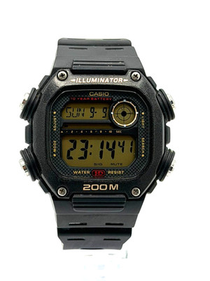 Casio DW-291H Illuminator 200M Digital Watch Black New Battery Working