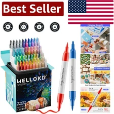 80-Color Dual Tip Acrylic Markers with Cotton Nibs for Effortless Artistry