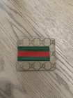 Gucci Bifold Wallet Brown Leather with Red and Green Stripes — photo 1
