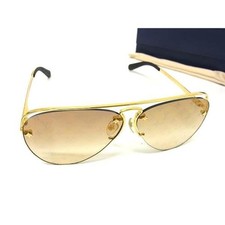 LOUIS VUITTON Monogram Grease Sunglasses Z1366E Gold with Brown Gradient Metal