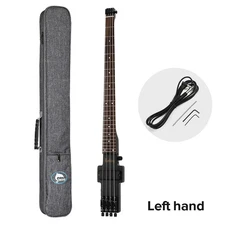 Left-hand Travel Bass Guitar Electric Headless Bass 4 Strings Electric Bass Bag
