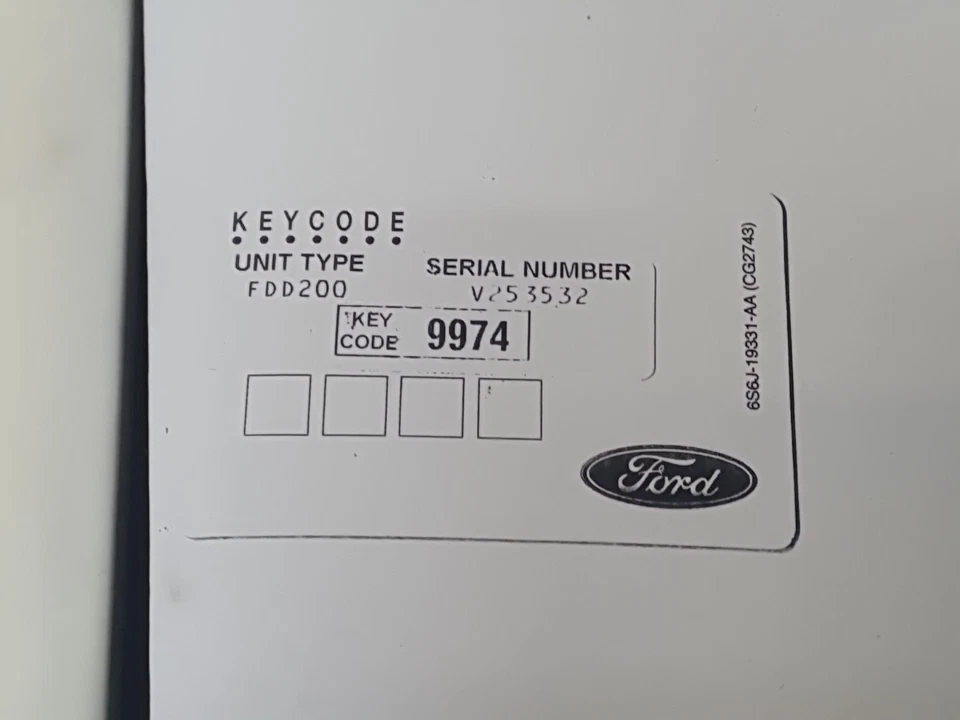 Original Ford Radio CD 6000 CD  7M5T18C815BA mit Code (6-5) - Bild 4 von 4