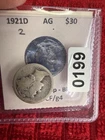 1921-D Mercury Dime Silver 10C AG Grade Circulated Denver Mint ref199