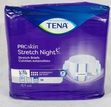 TENA ProSkin Overnight Protection Adult Incontinence Stretch Brief L/XL 41"- 64"