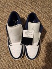 Size 11.5 - Air Jordan 1 Low White/Wolf Grey-Midnight Navy — photo 2