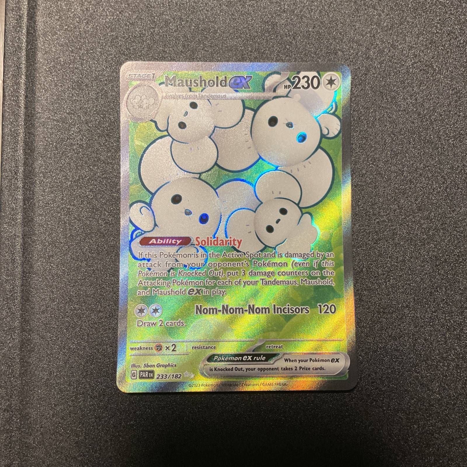 Pokemon Maushold ex 233/182 Paradox Rift Illustration Rare