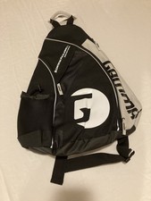 Gamma Pickleball Sling Bag Black And Grey Multiple Pockets And Drink Holder