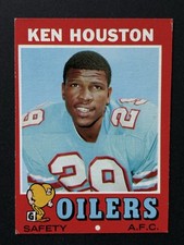 1971 Topps Ken Houston #113 (RC) Oilers Hall Of Fame NFL Football Card EX/NM