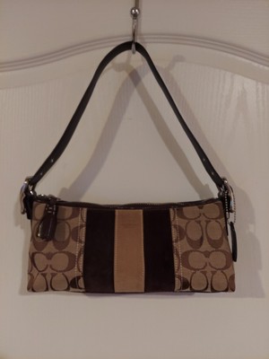 Coach Vintage Y2K Signature Demi Baguette Bag Brown/Tan Coach Vintage Y2K Signature Demi Baguette Bag Brown/Tan