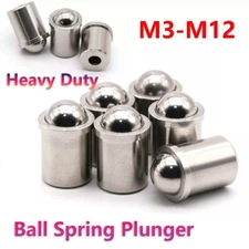 Ball Plungers A2 Stainless Steel Push Fit Ball Spring Plunger Bearing Door Latch