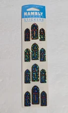 Glittery Prismatic Sticker Stained Glass Christening Baptism Scrapbooking Church