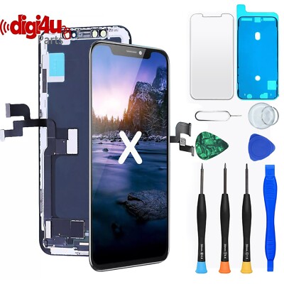 Digi4u LCD für iPhone X Full HD Display Digitizer Bildschirm Ersatz Reparatur Set